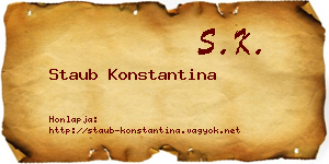 Staub Konstantina névjegykártya